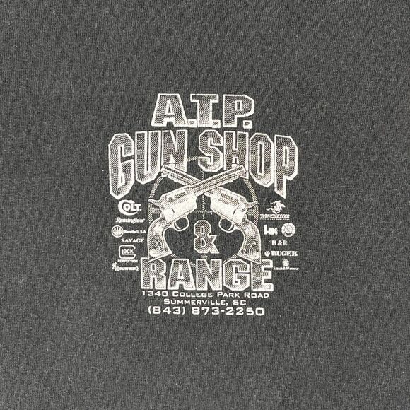 Gun Shop‎ Shirt Mens Medium South Carolina Range Rifle Firearms Ammo Six Shooter - Picture 6 of 11